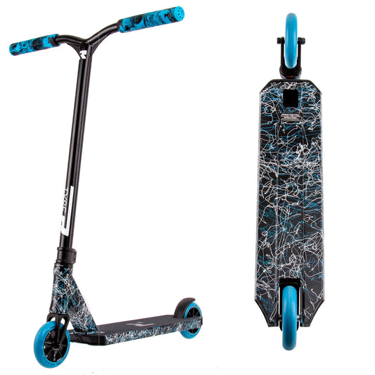 Type R Complete Pro Scooter - Pro Scooters - Pro Scooters for Adults/Pro Scooters for Kids - Quality Scooter Deck Pro Scooter Wheels Pro Scooter Bars - Awesome Colors (Black/Blue/White)