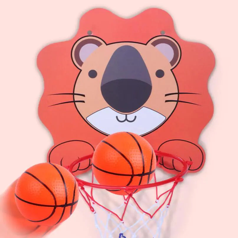 Wall-Mounted Indoor Basketball Hoop for Kids