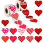 YUJUN 1000 PCS Valentines Day Heart Stickers Red Roll Heart Self Adhesive Love Decorative Labels Stickers for Valentines Day Wedding Party Supplies