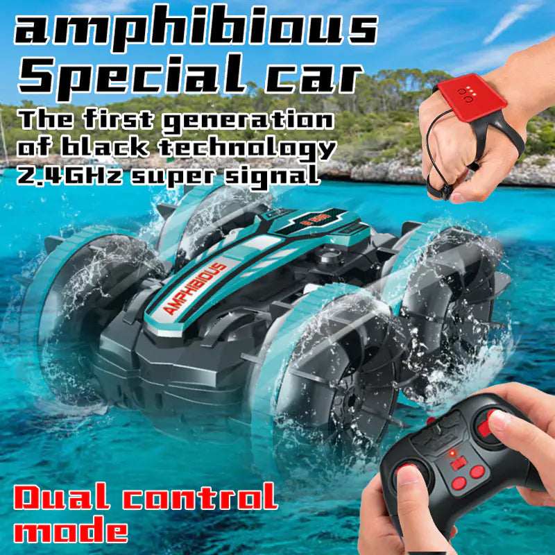 Amphibious Double-sided Stunt Remote Control Car