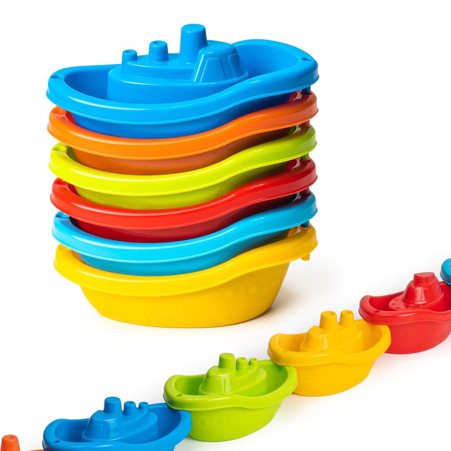 Bath Boats | Multi Colored Baby Bath Toys | Fun and Educational Bath Toys for Toddlers | Toddler Bath Toys for Girls and Boys | Stackable Bath Toy | Toddler Bath Toys for Girls and Boys (6)