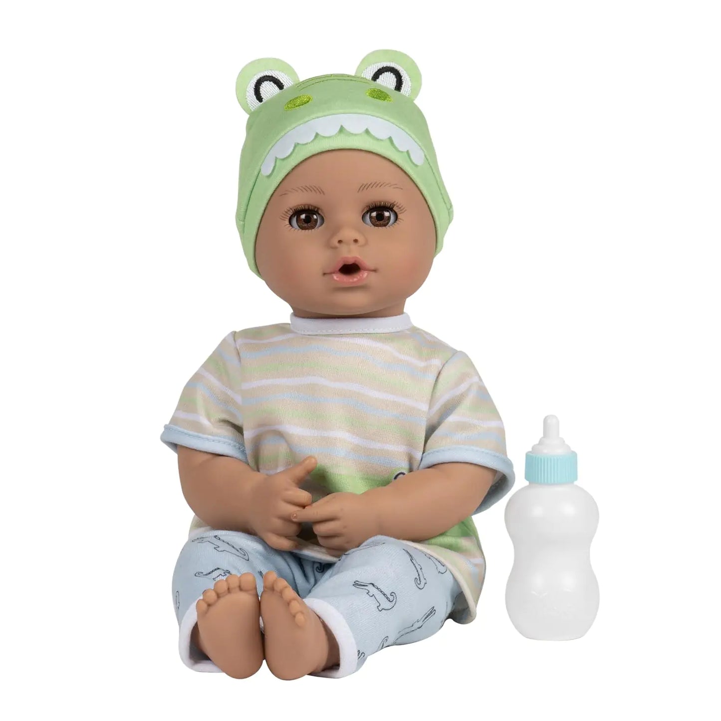 ADORA Play Time Babies Collection 13" Baby Doll with Doll Clothes and Accesories Made with Sweet Baby Powder Scent and GentleTouch Vinyl Body Birthday Gift for Ages 1+ - Later Alligator