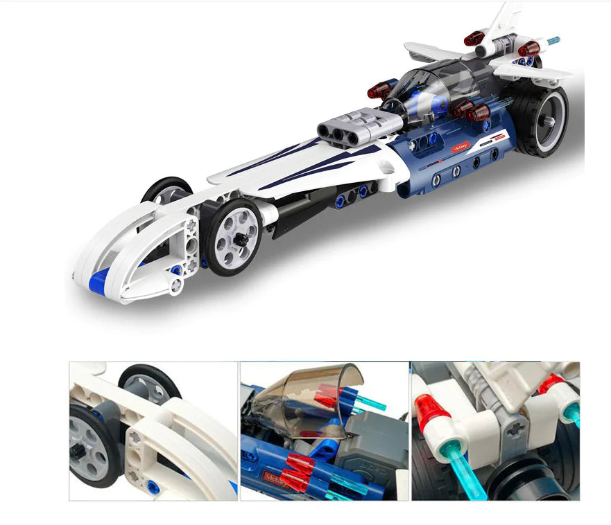 Double Eagle Building Blocks Racing Car Toy Model