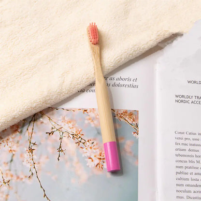 Children's Bamboo Toothbrush with Soft Charcoal Bristles