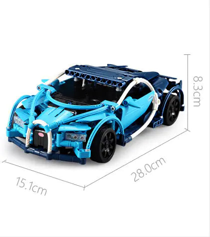 Blue Phantom Puzzle Building Block RC Toy Car Model