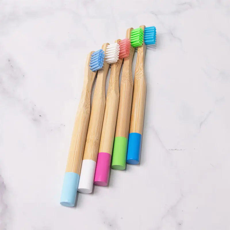 Children's Bamboo Toothbrush with Soft Charcoal Bristles
