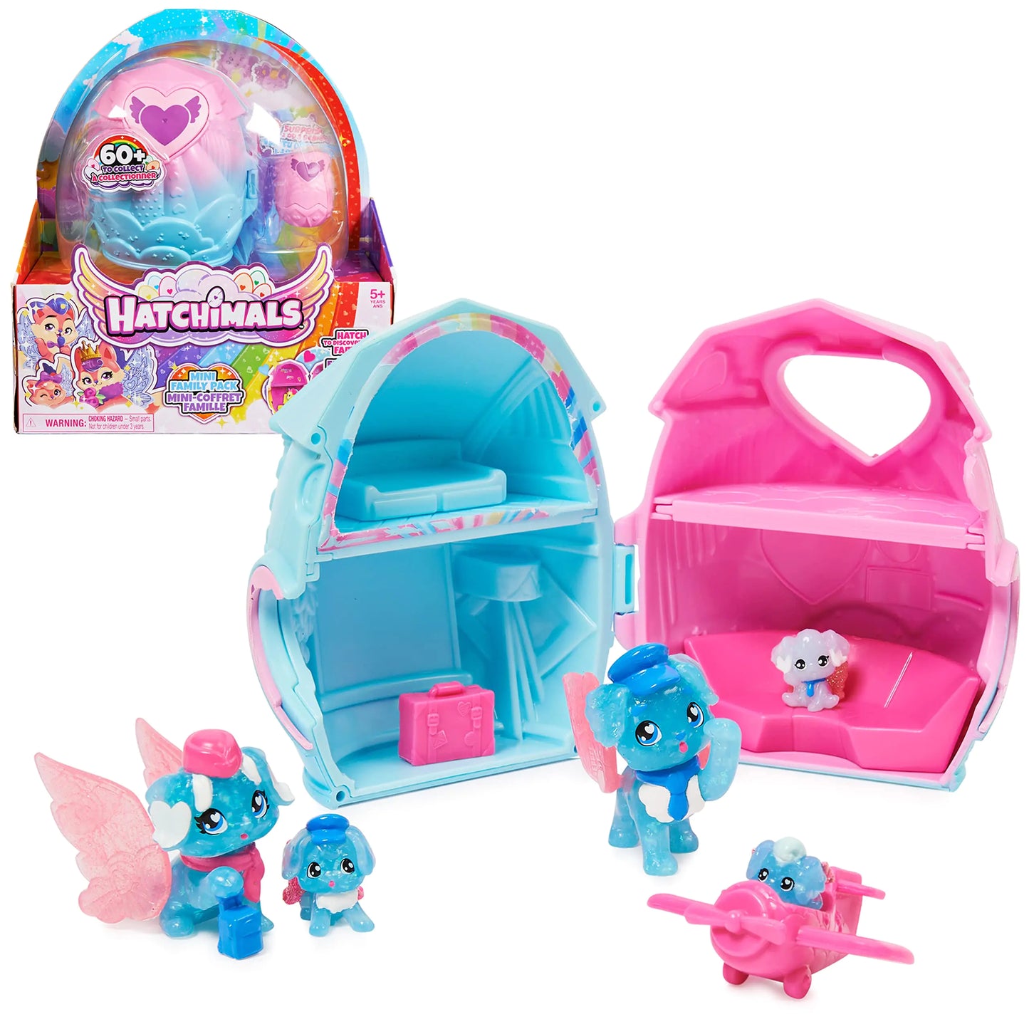 Hatchimals CollEGGtibles Family Pack Home Playset with 3 Characters and up to 3 Surprise Babies (Style May Vary) Kids Toys for Girls Ages 5 and up