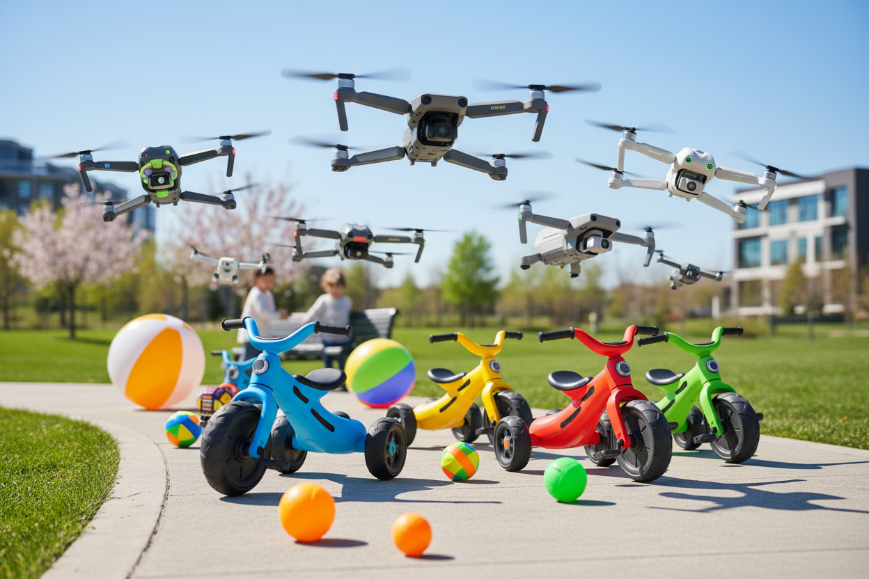 also drones. and not so much kids