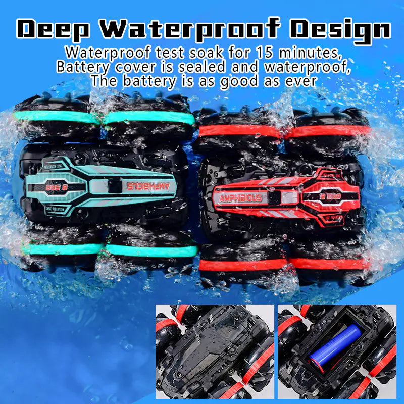 Amphibious Double-sided Stunt Remote Control Car