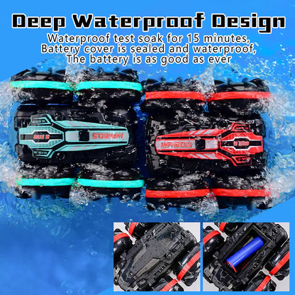 Amphibious Double-sided Stunt Remote Control Car