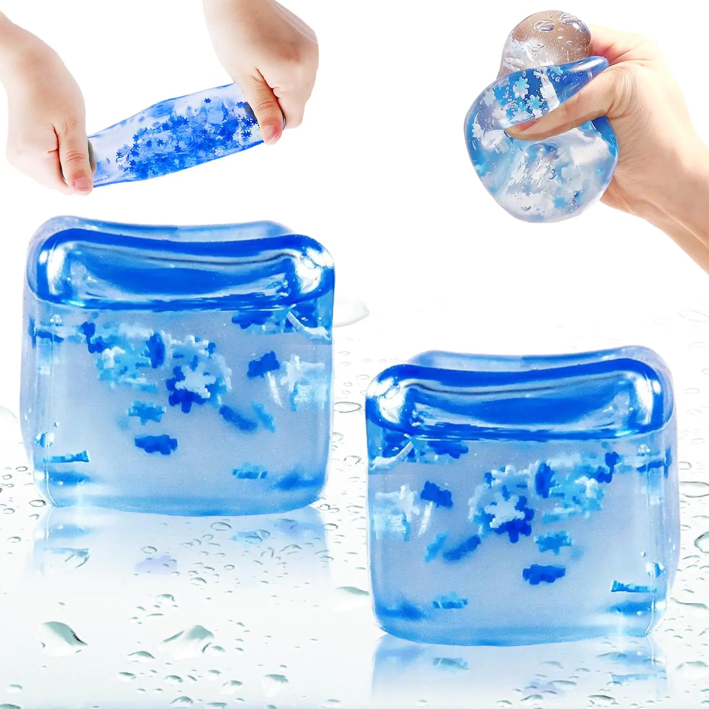 rytopt 2 Pcs Stress Balls for Kids and Adults Stress Cube Fidget Toys Sensory Toys Enhanced Grip Strength Squeeze Toys Square Shape Stress Cube Stress Relief Toys for Kids