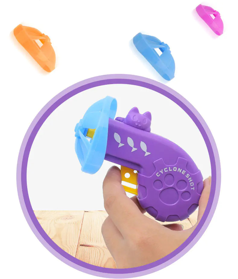 Colorful Flying Saucer Toy Gun for Boys (Educational)