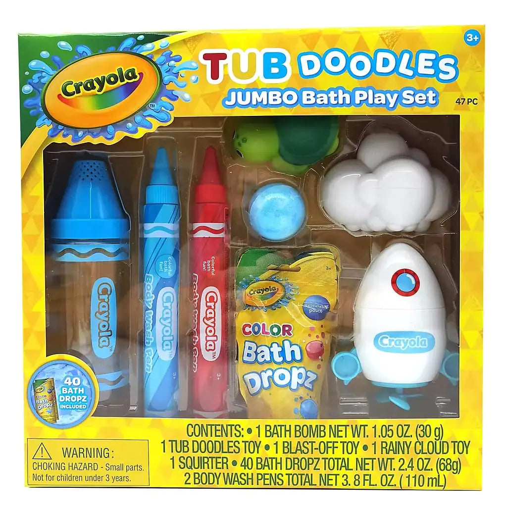 Crayola Bath Tub Doodles Jumbo Bath Time Play Set Small