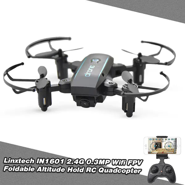Mini Foldable WIFI Drone with 720P Camera (RC Quadcopter)