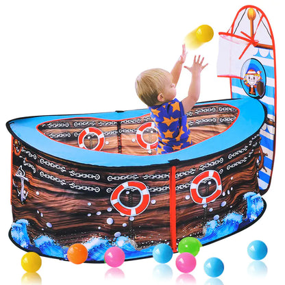 New Pirate Ship Indoor Play Tent with Ball Pit