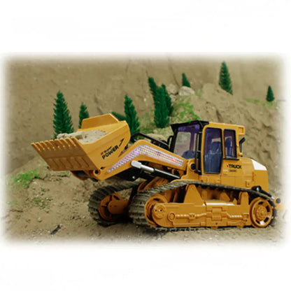 Large 2.4G Remote Control Bulldozer Excavator Toy