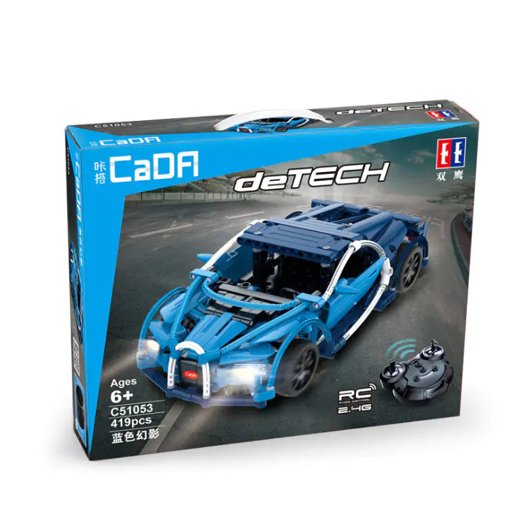 Blue Phantom Puzzle Building Block RC Toy Car Model