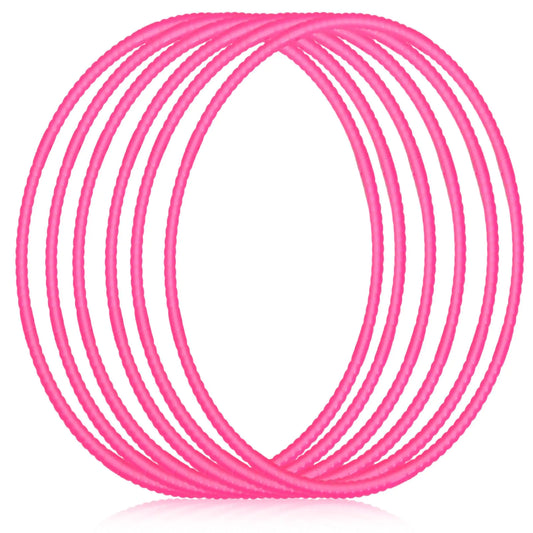 Shappy 6 Pcs Exercise Hoop Detachable Adjustable Plastic Toy Hoop Playground Toys Colored Hoop Circles for Teens Games Gymnastics Dog Agility Equipment Party Decor(24 InchPink)