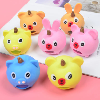 Cute Unicorn Squeeze Toy with Music and Bubble Effects