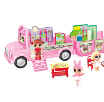 Surprise Dress-Up Doll Playground Toy with Food Truck