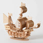 3D Puzzle Building Blocks - Sailboat Model Toy