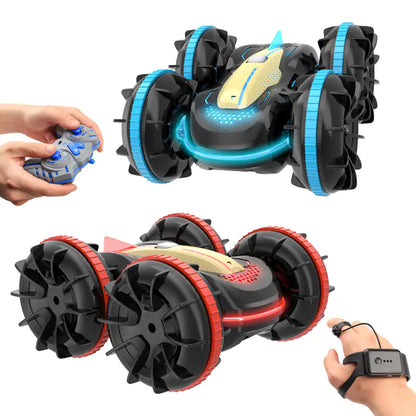 Amphibious Remote Control Stunt Car for Kids