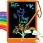 TEKFUN Toys for Girls Boys 10IN LCD Writing Tablet Magic Doodle Board with Anti-Lost Stylus Mess Free Coloring for Toddlers Drawing Pad Toddler Travel Car Plane Trip Toys Gifts (Orange)