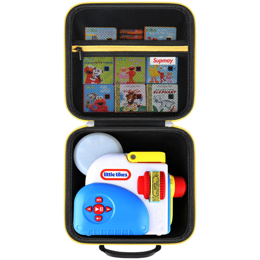 Supmay Hard Carrying Case for Little Tikes Story Dream Machine Starter Set Toys Storage Holder for Little Tikes with Zipper Mesh Pocket fit Many Story Collection Storytime/Little Golden BookBlack