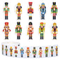 Whaline 1000Pcs Christmas Nutcracker Stickers Roll Xmas Cartoon Nutcracker King and Soldier Self-Adhesive Sticker Decals for Birthday Holiday Party Decor Supplies 8 Designs