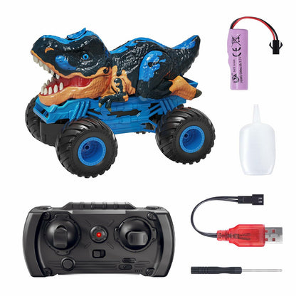 MAGICDINOSAUR Remote Control Dinosaur Truck Toy with Light Sound Spray