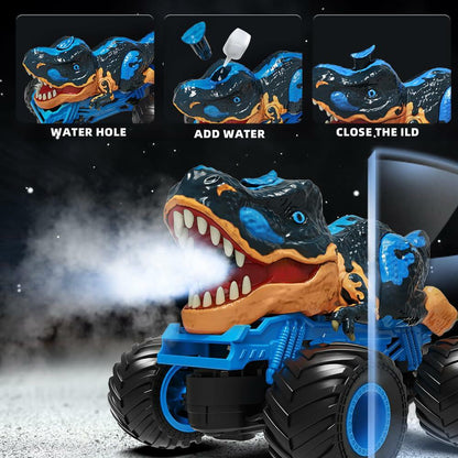 MAGICDINOSAUR Remote Control Dinosaur Truck Toy with Light Sound Spray