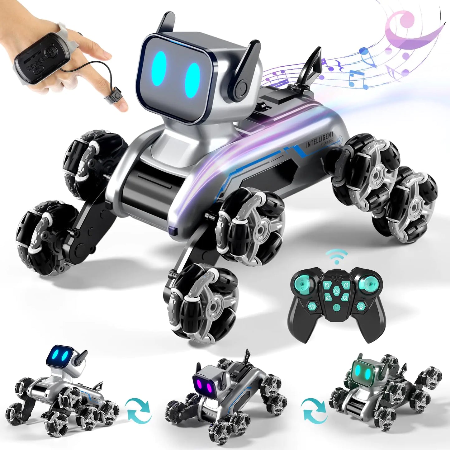 BLF FUN Remote Control Robot Boys Toys 6-8 8WD Gesture Sensing Stunt Rc Robot Dog for Kid Boys 8-12 RC Car Robot Toys for Boys 5-7Boys Christmas Birthday Gifts 8-12