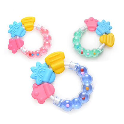 Baby Rattle Teether Silicone Chew Toys for Infants