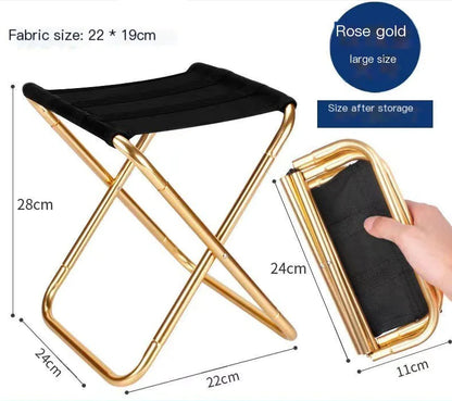 Portable Aluminum Folding Camping Stool for Outdoors