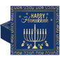 JarThenaAMCS 50Pcs Happy Hanukkah Cocktail Napkin Blue Menorah Star Disposable Paper Napkin Chanukah Drink Beverage Napkin for Winter Party Table Decor