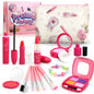 Woumserta Girl Gifts Basic Pretend Makeup for Little Girls Play Makeup for Kids 3-5 Fake Makeup Set Toys for 3 4 5 6 7 Year Old Girls Toddler Makeup Kit with Fake Make up Toys Birthday Gifts