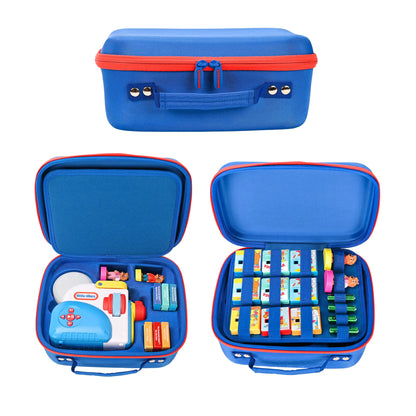 CROTIRAD Carrying Case Compatible with Little Tikes Story Dream Machine Portable Storage Case Fits Little Tikes for Story Dream Machine Books Starter Set (Up to 5 sets) CASE ONLY BLUE RED