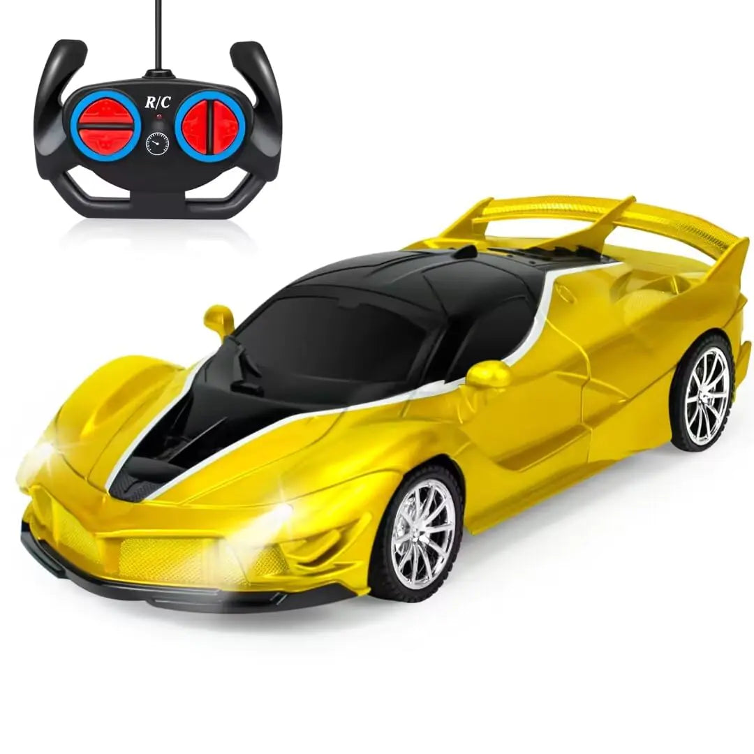 Remote Control Car for Kids 1/18 RC Racing Cars for boys girls 2.4Ghz Remote Control Cars with Headlight & Rotating Drifting High Speed Cars Toys for Kids 3 4 5 6 7 8-12 Birthday party Gifts (Gold)