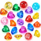 MARFOREVER Large Diving Gems Toys for Pool 18Pcs 40MM Big Pool Gems Pirate Treasure Gems Heart Diamond Pool Sinking Toys Underwater Dive Gemstones for Summer Party Swimming Toy for Boys Girls